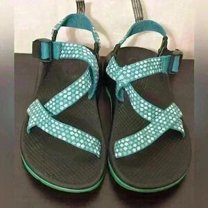 Chaco ZX/1 Classic Kids Blue and White Walking Beach Hiking Sandals - Size 4